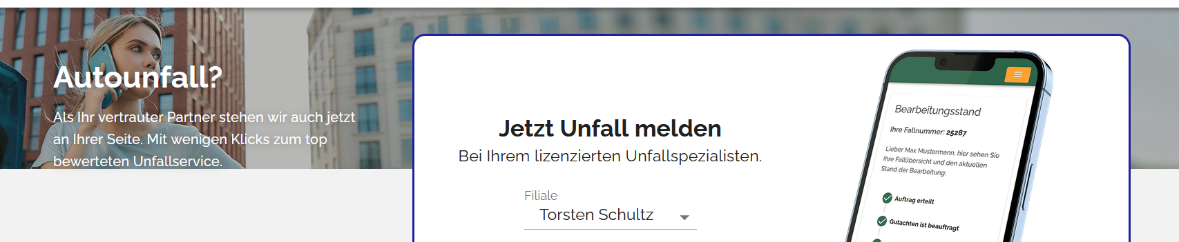 Kfz Schaden online melden